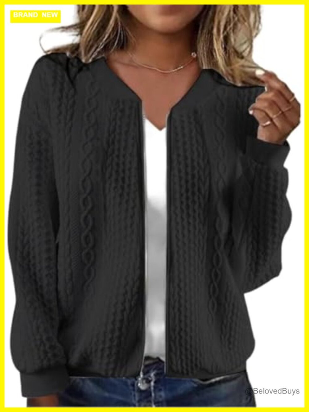 Women's Zip Up Sweatshirt Stand Collar Casual Coat with Pockets